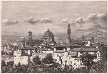 Ansicht von Florenz im 19. Jahrhundert
