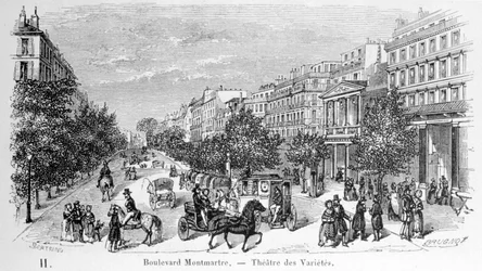Ansicht des Varieté-Theaters am Boulevard Montmartre