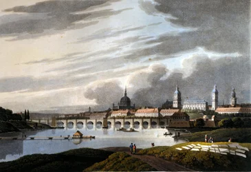 Ansicht der Stadt Dresden in Deutschland. 1815.