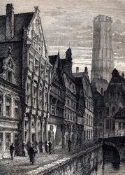 Ansicht der Stadt Mechelen in Belgien - ca. 1867