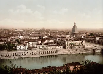 Ansicht der Stadt Turin (Torino) in Italien im Jahr 1890