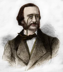 Porträt von Jacques Offenbach (1819-1880), deutscher Komponist, naturalisierter Franzose.