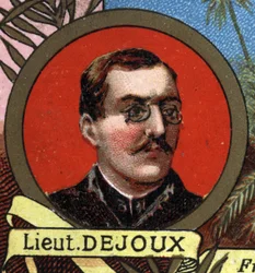 Porträt von LITTER DEJOUX, verantwortlich für eine geografische Mission nach Madagaskar im Jahr 1897
