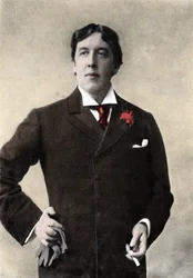 Porträt des Schriftstellers Oscar Wilde. Fotografie aus dem 19. Jahrhundert