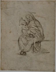 Jungfrau und Kind (recto); Putti (verso)