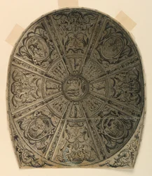 Zeichnung, Deckendesign: Dekoration für Theater, ca. 1790