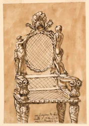 Zeichnung, Stuhl, 1780–1790