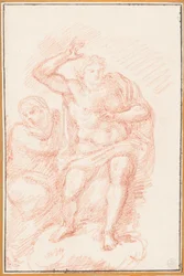 Zeichnung, Christus und Maria aus dem Jüngsten Gericht, ca. 1759–70