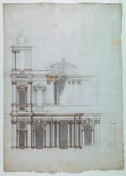 Kirchenfassade, 18. Jahrhundert