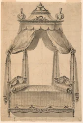 Entwurf für ein Bett, ca. 1785