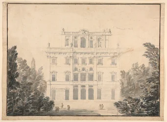 Zeichnung, Entwurf für ein Casino in einem Park, 1728–84