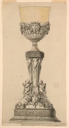 Zeichnung, Entwurf für einen Kelch, 1800–1830