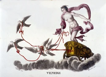 Nach einer Illustration von Raffaello Sanzio. Gravur aus dem 19. Jahrhundert