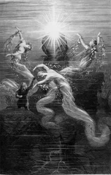 Allegorische Illustration von „Das Rheingold“