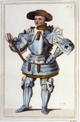 Arthur III. von Bretagne, Graf von Richemont, Konstabler von Frankreich (1393-1458), Sohn von Johann IV., Herzog von Bretagne. Er kämpfte 1429 an der Seite von Jeanne d