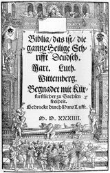 Bibel von Luther. 1534. Wittenberg. Civica Biblioteca Sormani. Mailand