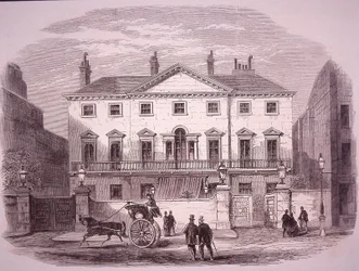 Cambridge House in Piccadilly im Jahr 1860, Wohnsitz von Premierminister Lord Palmerston