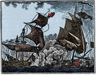Kapitän Thy griff eine indische Galeone an (Kollision).