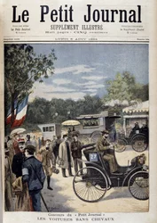 Autos ohne Pferde, erstes Auto Panhard Levassor - Cover. „Le Petite Journal“ vom 6. August