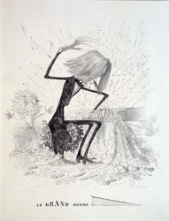 Karikatur des Komponisten Franz Liszt
