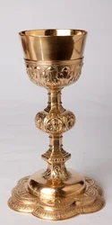 Kelch. Herkunft Mont Saint-Aubert. Goldschmiedekunst. Atelier von Lille, Frankreich. 1636