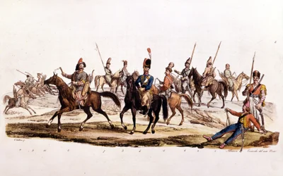 Kosaken: 1. 2. Kosaken 3. Don-Kosake 4. Offizieller Don-Kosake 5. Cossack Chernomowskij 6. Ural-Kosake 7. Regulärer Kosake 8. Baschkir 9. und 10. Kalmouk