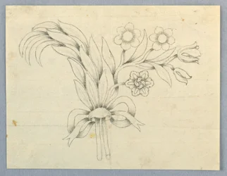 Entwurf für eine Brosche mit Blumen