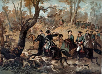 Kaiser Napoleon III. (1808-1873) auf der Jagd