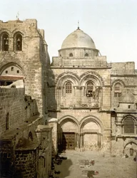 Fassade des Heiligen Grabes. Jerusalem. Photochrom 1890-1900.