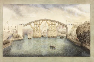 Erste Sunderland-Brücke im Bau
