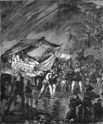 Flucht von Karl V. (1500-1558) nach Innsbruck in Deutschland (1552)