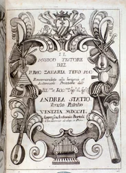 Frontispiz von Il musico testore von Zaccaria Tevo