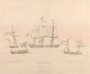 HM Yacht Der Prinzregent und ihr Schiffsboot