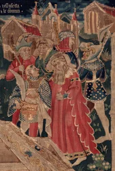 Geschichte von St. Piat und St. Eleuthère, Szene 12: Die Auferstehung der Tochter des Tribuns (Detail)