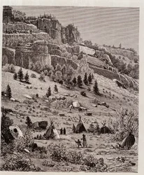 Indianerlager im Kaibab-Wald, USA - in „Tour du Monde“