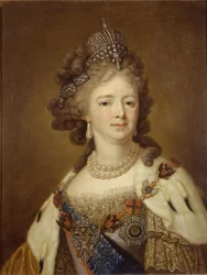 Die Kaiserin Maria Feodorovna (Sophie Dorothea von Württemberg) - Porträt der Kaiserin Maria Feodorovna (Sophie Dorothea von Württemberg) (1759-1828), Anonym