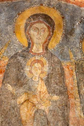 Madonna und Kind zwischen den Erzengeln, (Detail)