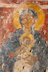 Madonna und Kind zwischen den Erzengeln Michael und Gabriel