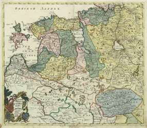 Karte von Estland und Livland