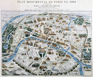 Monumentalplan von Paris im Jahr 1882