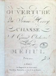 Eröffnungsseite, La Chasse der Oper Le jeune Henri von Mehul (1797)