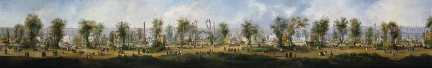 Panoramablick auf die Weltausstellung 1867, Champ-de-Mars