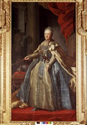 Porträt von Katharina II. (1729-1796), Kaiserin von Russland, aufbewahrt im Drottningholm-Palast in Stockholm
