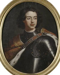 Porträt von Kaiser Peter I. der Große (1672-1725)