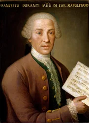 Porträt von Francesco Durante (1684-1755), Organist und Meister der neapolitanischen Kapelle. Anonymes Gemälde. 18. Jahrhundert Bologna, Civico Museo Bibliografico Musicale
