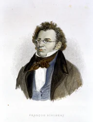 Porträt von Franz Schubert (1797 - 1828) - Gravur
