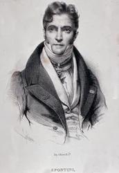 Porträt von Gaspare Spontini (Gravur)