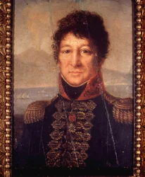 Porträt von Joachim Murat (1767 - 1815). Anonymes Gemälde Anfang des 19. Jahrhunderts. Museo Napoleonico in Rom