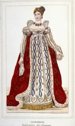 Porträt von Joséphine de Beauharnais Bonaparte (1763-1814), Kaiserin der Franzosen (Stich von 1830)