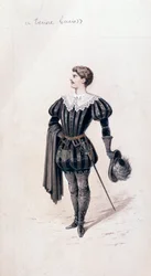 Porträt von Lucio, Tenor in Lucia di Lammermoor, Oper von Gaetano Donizetti